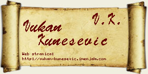Vukan Kunešević vizit kartica